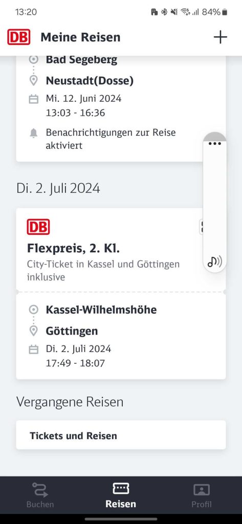 Deutsche Bahn Navigator App - Fahrpreiserstattung Ablauf Screenshot 1